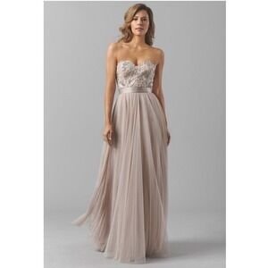 Watters‎ & Watters Style 63171 Floor Length Dress Brescia Size 10 Wedding Prom